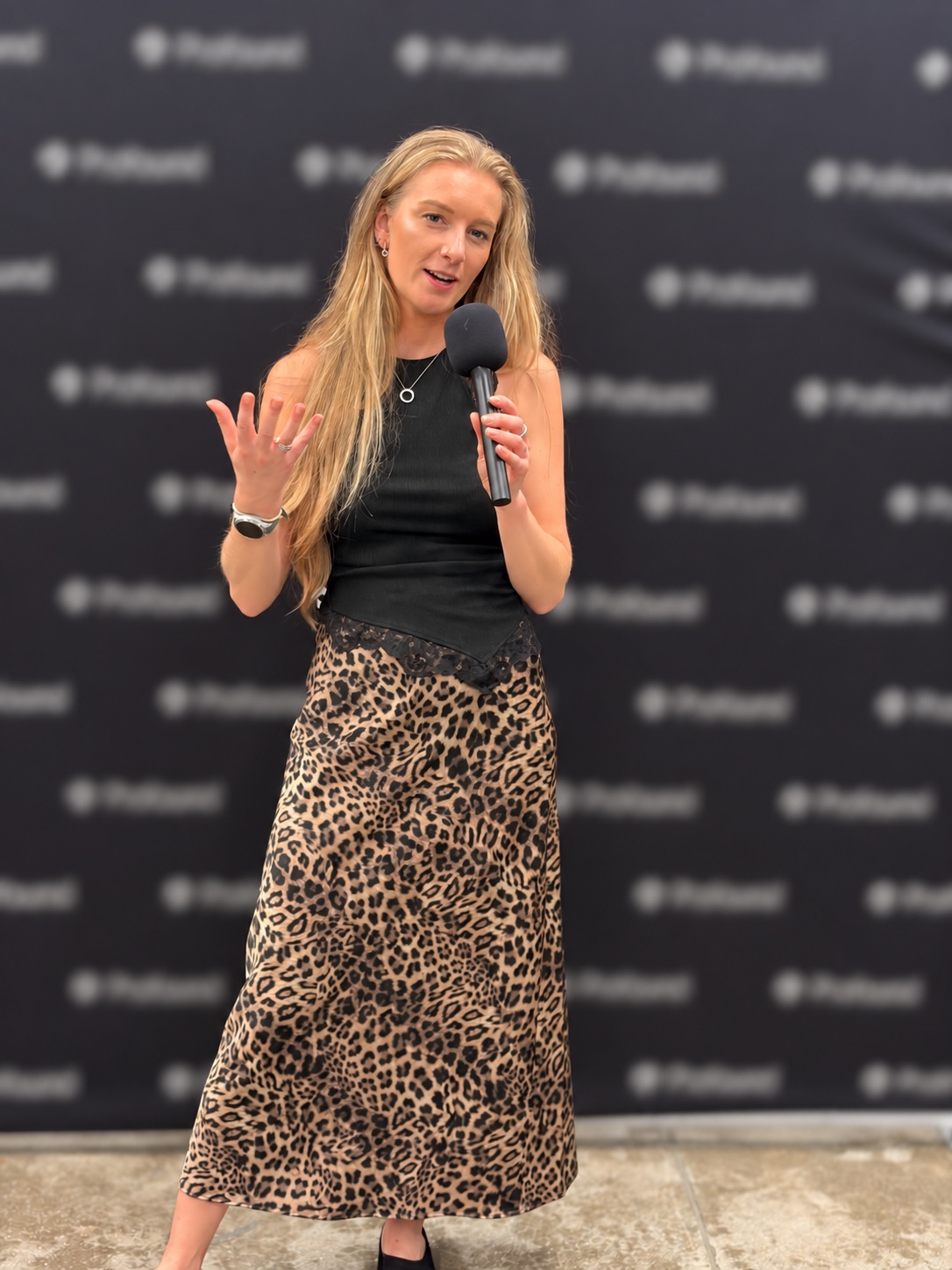 Lucy Hoyle speaking at an event